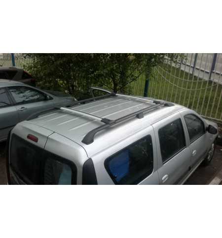 Багажник на рейлинги для JAC JS4 Diamond серый в Челябинске